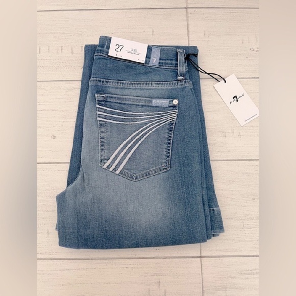 7 For All Mankind Dojo Original Jeans Women's Trouser NWT Size 27 7FAMK Slim Evo